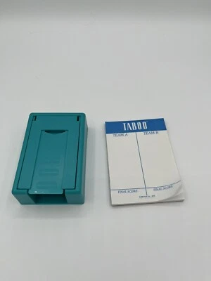 Taboo Game Replacement Pieces Parts Teal Card Holder And Score Cards 1989 - Image 1 of 4
