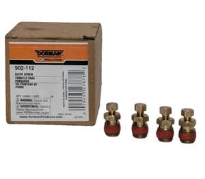 Lot of 4: Dorman Products 902-112 Brass Hex Bleed Screws, Engine Coolant Bleeder - Picture 1 of 8