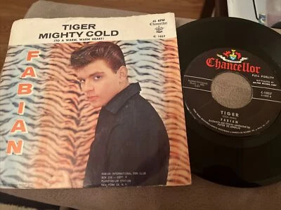 Fabian “Tiger”/ “Mighty Cloud” 45 CHANCELLOR w/ Pic Sleeve 50s Rock VG+/VG++ - Image 1 of 2