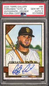 2020 TOPPS GALLERY FERNANDO TATIS JR #/25 AUTO ORANGE AUTOGRAPH PSA 10 POP 1/1 - Picture 1 of 3