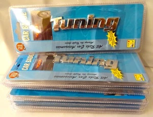 Posten 12x 3D Auto KFZ Schriftzug Tuning Chrom Silber Tattoo Heckaufkleber NEU - Bild 1 von 4