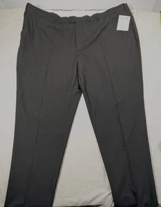 Palm Beach Mens Cambridge Charcoal Wool & Polyester Dress Pants Unhemmed Size 58 - Picture 1 of 10