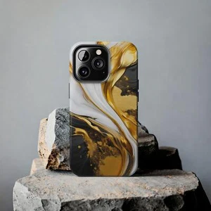 Elegant Gold Phone Case, Gold Marble Tough Phone Cases, Modern Design - Picture 1 of 122
