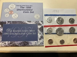 1992 /97/98 US Mint Sets - (30) BU P & D mint coins - Picture 1 of 9