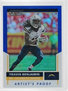 2017 Score Artist's Proof #91 Travis Benjamin /35 SP L.A. Chargers - Picture 1 of 2