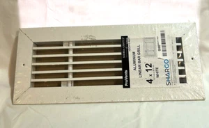 SHARGO 4" x 12" Aluminium Rücklaufgitter - Easy Air Flow - Linear Bar Grill weiß - Bild 1 von 3