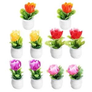 10Pcs Mini Fake Bonsai Plants Tiny House Supplies Decoration - Picture 1 of 12