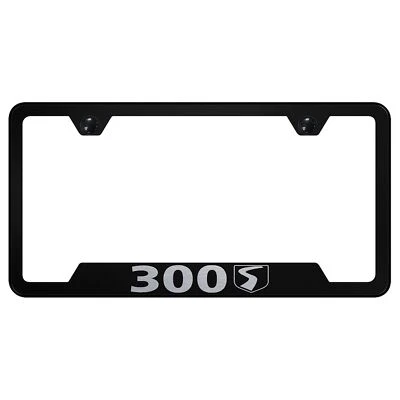 Marco de matrícula recortado con logotipo grabado láser Chrysler 300S Foto 1 de 2