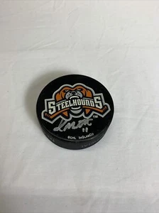 Signed Kris Mallette Youngstown Steel hounds Puck- CHL inglasco puck - Picture 1 of 5