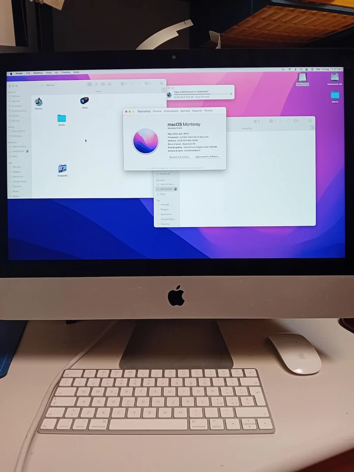 Apple iMac 21.5 '' (1TB, Intel Core i5, 3,4 GHz, 8GB) All-in-One Desktop -... - Immagine 1 di 1