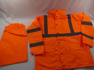 ML Kishigo RW111 Economy Rain Suit - Orange TYPE R CLASS 3 ANSI 107-2015 SM-MED - Picture 1 of 7