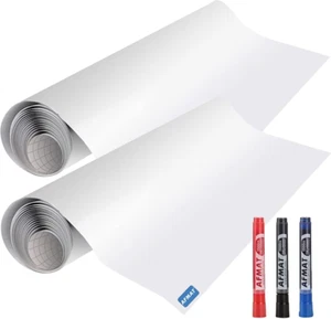 White Board Wallpaper, Whiteboard Roll, Stick on White Boards for Wall, 1.5X11Ft - Picture 1 of 12