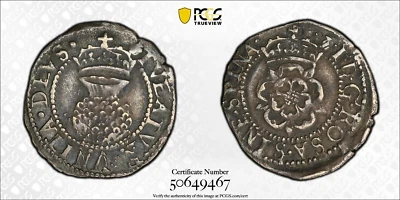 (1603-1625) SCOTLAND JAMES VI 2 SHILLINGS EDINBURGH MINT S-5509 KM-6 PCGS XF-45 - Image 1 of 4