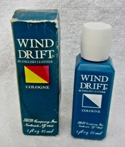 NUEVO De colección Descontinuado WIND DRIFT Cuero Inglés Para Hombres Colonia 1 OZ Splash Nuevo de Lote Antiguo - Imagen 1 de 3
