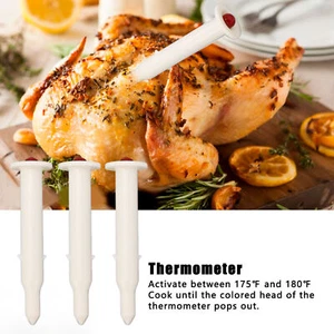 20Pcs Poultry Roasted Chicken Thermometer Disposable Popping Up Temperature - Picture 1 of 12