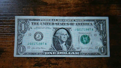 2021 Series $1 Dollar Birthday Note Feb.17, 1987 J02171987A Good Shape! - Image 1 of 2