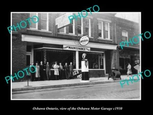 OLD 8x6 HISTORIC PHOTO OF OSHAWA ONTARIO THE OSHAWA MOTOR GARAGE c1930 - Bild 1 von 1