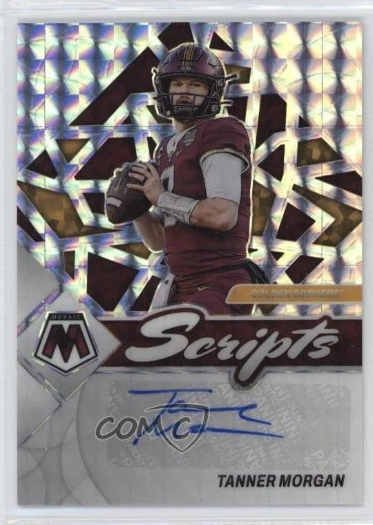 2023 Panini Mosaic Draft Picks Scripts Prizm Tanner Morgan Rookie Auto RC - Image 1 of 2