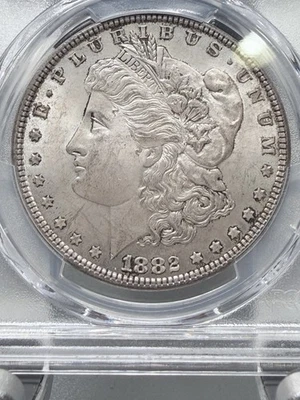 1882 $1 Morgan Dollar MS63 PCGS Beautiful silver coin! - Image 1 of 4