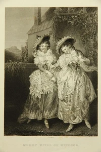 W. PETERS (1742-1814), Die lustigen Weiber von Windsor, Stahlstich Romantik - Bild 1 von 5