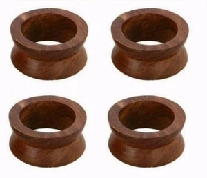 Holz Serviettenringe * 4er Set * Hochzeit, 5. Jahrestag Geschenk * USA - Bild 1 von 5
