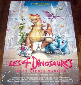 SIAMO TORNATI! A DiNOSAUR'S STORY animazione Steven Spielberg GRANDE POSTER francese - Foto 1 di 1