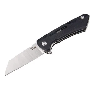 Pocket Folding Knife, 2.5 inch 5Cr13 Stainless Steel Blade, Black G10 Handle,... - Picture 1 of 9