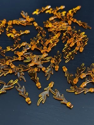 LOTE NUEVO DE (200) TRANSLÚCIDO CLARO NARANJA OSCURO CASTILLO FUEGO LLAMAS CIUDAD Foto 1 de 4