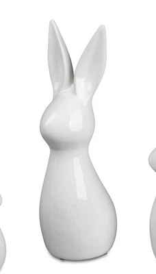 Dekofigur Hase MODERN stehend weiß H. 38cm Keramik Formano F26 - Bild 1 von 2
