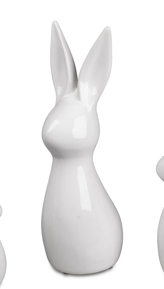 Dekofigur Hase MODERN stehend weiß H. 38cm Keramik Formano F26 - Bild 1 von 2