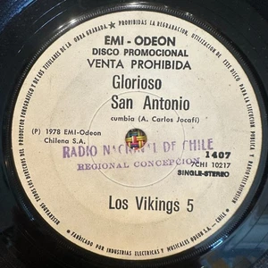 LOS VIKINGS 5 - Glorioso San Antonio CHILE CUMBIA FUNK 45 Antonio carlos Jocafi - Picture 1 of 2