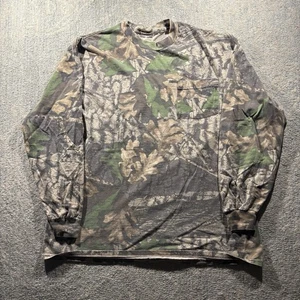 Vintage 90s Jerzees Outdoors Camo Long Sleeve Shirt Pocket Tee Sz Large Faded  - Bild 1 von 6