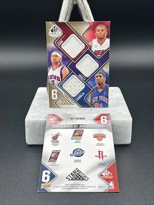 2009 SP Game Used 6 Star Swatches Daequan Cook Jared Dudley Wilson Chandler /65 - Image 1 of 2