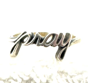 Vtg JAMES AVERY “pray” Ring SZ 10 SEE ALL NOW WE COMBINE SHIPPING jewelry week! - Picture 1 of 6