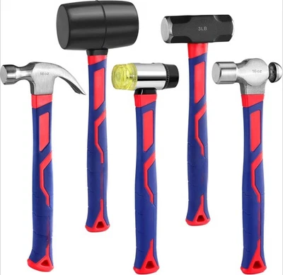 5-Piece Forged/Polished Steel Tip Fiberglass Handle Set - Image 1 of 4