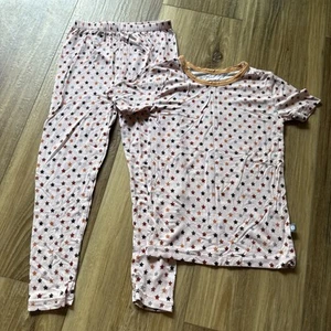 Pigiama Macaron + Me bambino vestiti bambù taglia 4T manica corta/lunga 2 pezzi - Foto 1 di 8