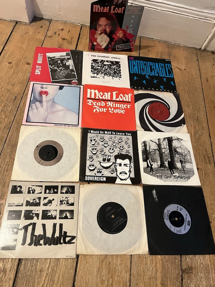 JOB LOT 14 7”s ROCK NEW WAVE IRON MAIDEN MEAT LOAF BRATZ WALTZ AMANDA’S TAPES - Image 1 of 4