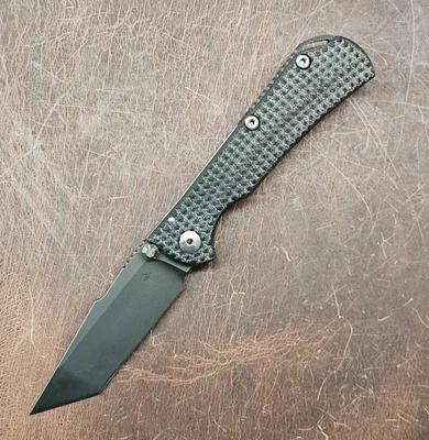 Cuchillo Plegable Toor Knives Chasm XLT Carbono Negro G10/Titanio 3.13" Tanto Negro Foto 1 de 4