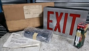 FP1R277 Emergi-lite Preceptor Die Cast Aluminum Exit Sign - 2 Available! NIB! - Picture 1 of 2