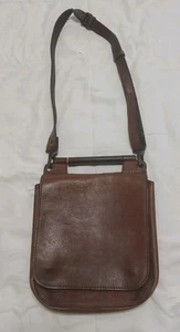 Henry Tomkins Brown Leather Beautifully Distressed Handbag Crossbody Vintage - Picture 1 of 12