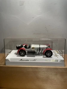 Vtg Solido Diecast 1:43 Car Mercedes SSKL White/Red In Display Case - Picture 1 of 8