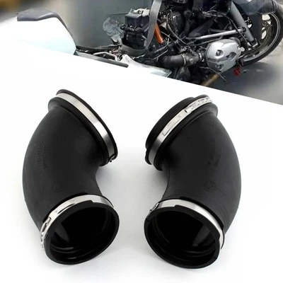 Tubos de conducto de admisión de aire de goma 2 piezas para BMW R1200R 2006-2014 R1200RT R1200ST negros Foto 1 de 4