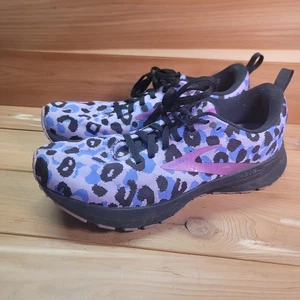 Brooks Shoes Womens 9 Revel 5 Run Wild Purple Electric Cheetah Running Athletic - Picture 1 of 11