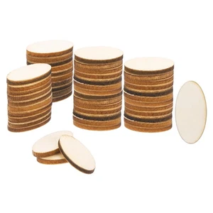 Piezas de madera 200x100 mm, paquete de 60 formas de madera ovaladas sin terminar recortes de madera - Imagen 1 de 6