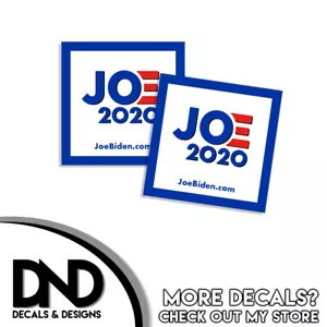 Joe 2020 - Joe Biden Democrat 2020 President Bumper Sticker 3" x 3" - 2 PACK - Picture 1 of 2