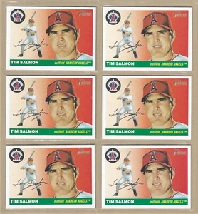 Lot of (6) 2004 Topps Heritage TIM SALMON #67 Angels --  FREE/FAST SHIPPING - Picture 1 of 1