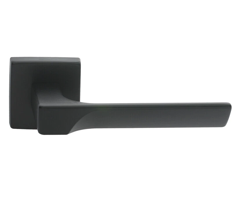 Manital Flash Door Handles On Square Rose, Black (sold in pairs) - Image 1 of 1