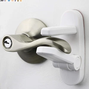 Door Lever Lock (2 Pack) – Prevents Toddlers from Opening Doors – Easy One-Hand - Picture 1 of 7