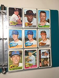 1965 O-Pee-Chee Baseball 144-CARD LOT IN BINDER!! Conditions Vary! RC's HOFers
