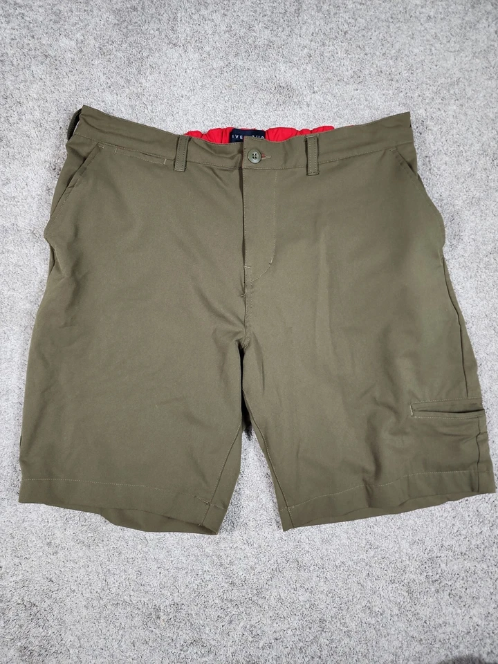 Pantalones cortos chinos modernos Five Four para hombre talla 36 verde oliva cintura elástica bolsillo con cremallera Foto 1 de 4